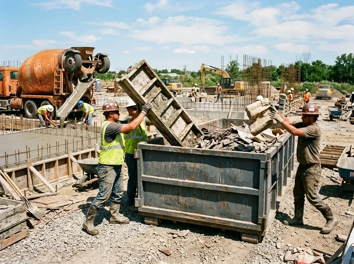 concrete-contractor-job-site-b-008 — before and after result, Same Day Dumpster Rental and Junk Removal in Hernando