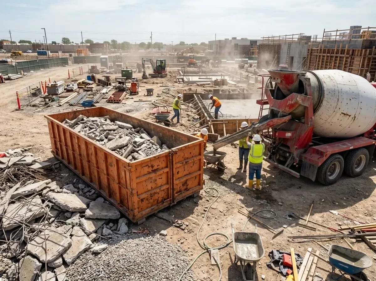 concrete-contractor-job-site-c-007 — on-site job work, Same Day Dumpster Rental and Junk Removal in Hernando