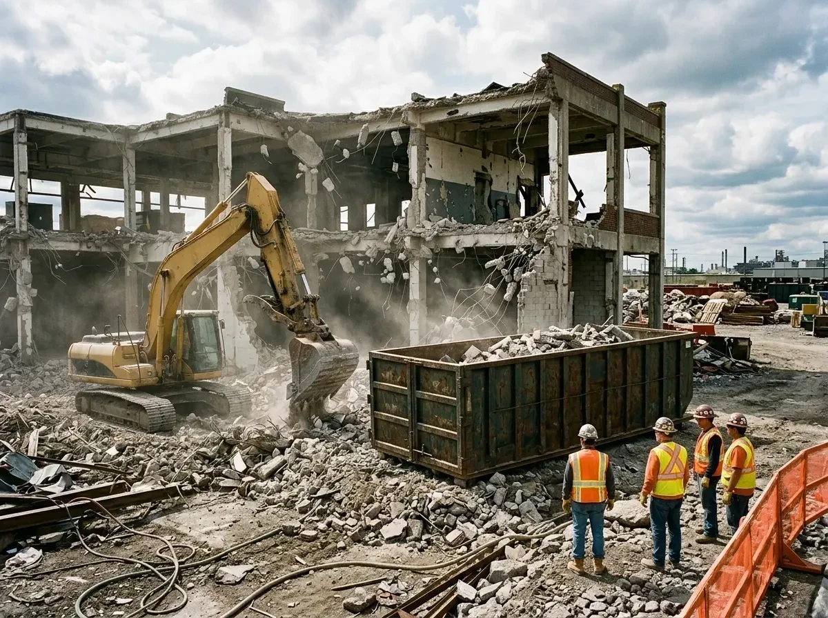 demolition-site-debris-contain-006 — finished craftsmanship, Same Day Dumpster Rental and Junk Removal in Hernando